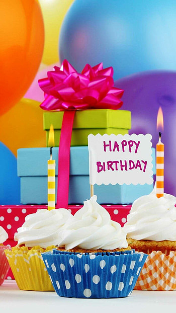 Presents and cupcakes, Birtay Party HD phone wallpaper