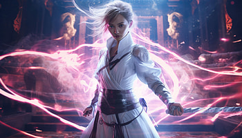 Girl With The Mighty Sword And Ancient Powers, artist, sword, artwork, digital-art HD wallpaper