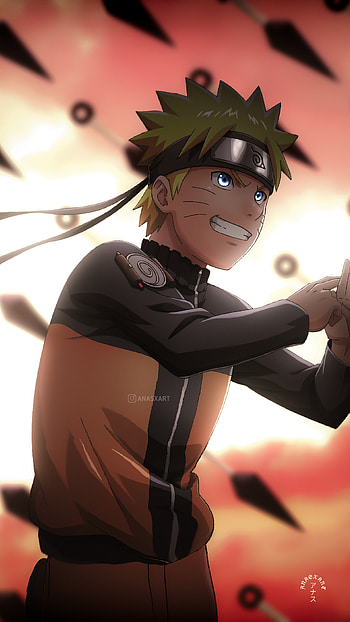Naruto Uzumaki, Red, ANASXART, Naruto_Shippuden, Uzumaki_Clan, art, cartoon, Uzumaki_Naruto HD phone wallpaper