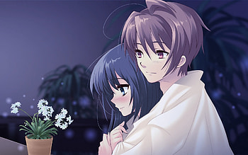Cute Anime Couple Love HD wallpaper