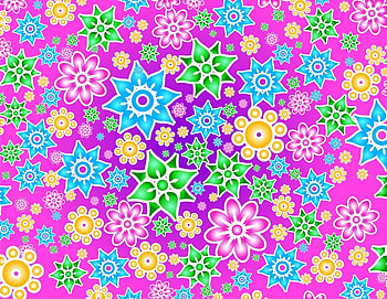 Floral stars, star shaped, flowers, pastels, bright HD wallpaper
