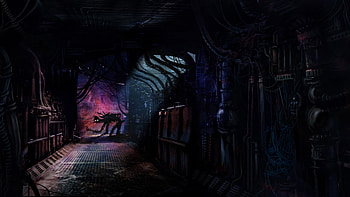 Futuristic, Dark, Creepy HD wallpaper