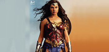 Wonder woman, artwork, warrior, superhero HD wallpaper