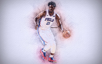 Joel Embiid, NBA, Philadelphia 76ers, Cameroonian, Basketball HD wallpaper