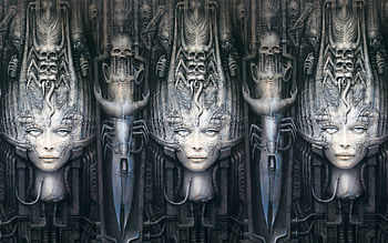 H.R. Giger, Dark sci-fi art, Alien xenomorphs, Disturbing creations HD wallpaper