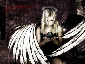 Gaurdian Angel, gothic, wings, goth, digital art, angel, dark, angels, digital, abstract, cg, halo, world, worlds, gaurdian angels HD wallpaper
