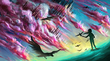 Somewhere Above The Clouds , artist, artwork, digital-art HD wallpaper