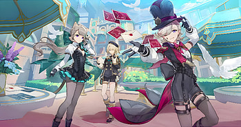 Genshin Impact Lyney and Lynette, Lyney (Genshin Impact), Lynette (Genshin Impact), video game, Genshin Impact, Freminet (Genshin Impact) HD wallpaper