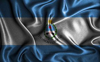 San Juan flag, , silk wavy flags, Argentine provinces, Day of San Juan, fabric flags, Flag of San Juan, 3D art, San Juan, Provinces of Argentina, San Juan 3D flag, Argentina HD wallpaper
