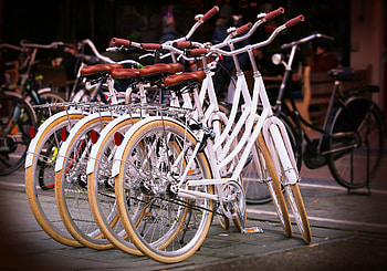 Bicycles, Miscellanea, Miscellaneous, Street, Parking HD wallpaper