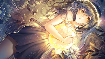 Yellow Eyes Anime Girl Light Background Anime Girl HD wallpaper