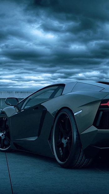 Lamborghini Car, Dark Clouds HD phone wallpaper