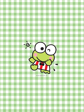 Keroppi, tartan, white HD phone wallpaper