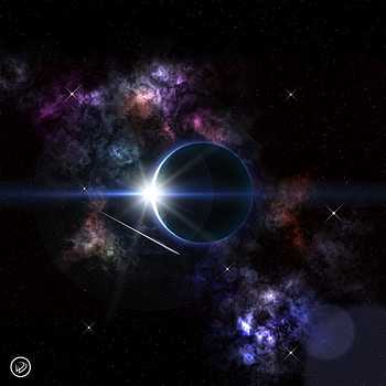 Space, eclipse, planets, dark, stars HD phone wallpaper