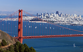 San Francisco, Golden Gate Bridge, Bay area, City skyline HD wallpaper