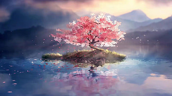 Lone Cherry Blossom Tree Live , Japanese Sakura Tree HD wallpaper