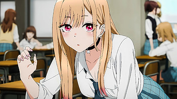 Pink Eyes Anime Girl Marin Kitagawa My Dress-Up Darling HD wallpaper
