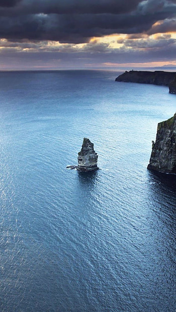 Aran Islands, Cliffs of Moher sunset HD phone wallpaper