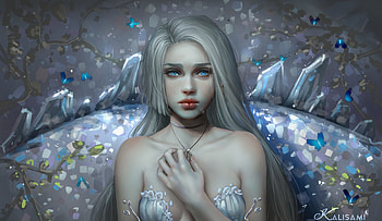 Daenerys, blue, frumusete, daenerys targaryen, fantasy, dragon, kalisami, luminos, game of thrones HD wallpaper