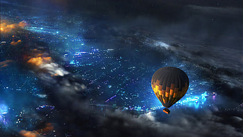 Air Balloon Journey , air-balloon, artist, artwork, digital-art, behance HD wallpaper