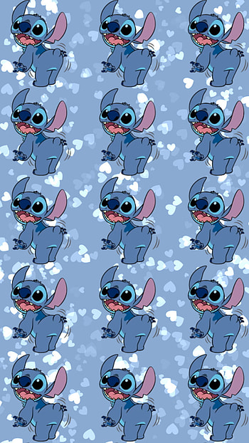Stitch!, stitch, art, blue, kawaii, cute HD phone wallpaper