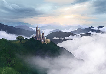Art, Lock, Fog HD wallpaper