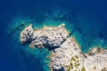 Nature, Water, Sea, Rocks, View From Above, Island HD wallpaper