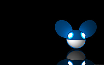 deadmau5, mau5, black, logo, blu HD wallpaper