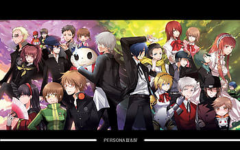 Persona III IV, rpg, group, characters, atlus, ps2 HD wallpaper
