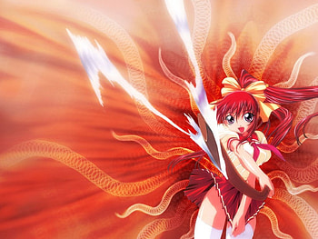 Ryoko Mitsurugi, Ryoko, Anime Girl, Mitsurugi, Anime, Anime Swordswoman, Smile, Seifuku, Real Bout High School, Redhead, School Uniform, Samurai Girl, Red Hair HD wallpaper