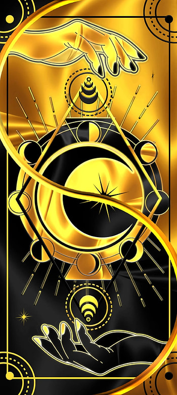 Mystery gold Card, art, Luxury, Metalink, business, symmetry, Premium HD phone wallpaper