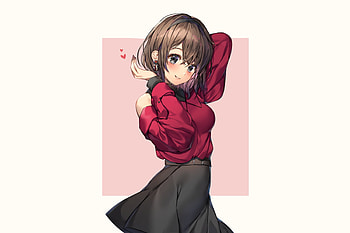 Shining eyes, cute, anime girl, original HD wallpaper