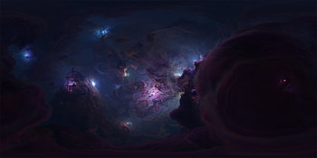 Cosmos, tim barton, blue, nebula, fantasy, space, stars HD wallpaper