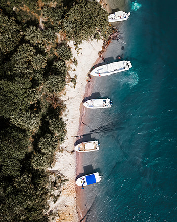 Sea, Beach, Boats, View From Above, Shore, Bank, Miscellanea, Miscellaneous HD phone wallpaper