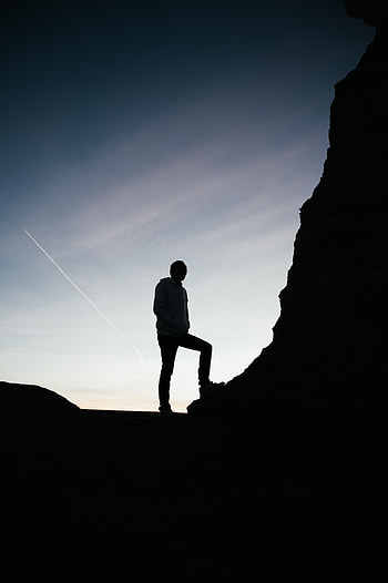 Dark, Silhouette, Man, Loneliness, Alone, Lonely HD phone wallpaper