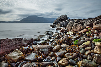 Sea, Nature, Stones, Mountains, Scotland HD wallpaper