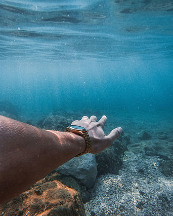 Water, Clock, Coral, Hand, Miscellanea, Miscellaneous, Underwater, Submarine HD phone wallpaper