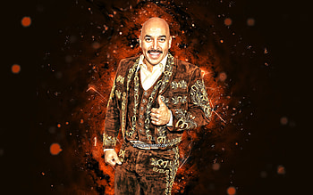 Lupillo Rivera, , brown neon lights, american singer, music stars, Karla Camila Cabello Estrabao, american celebrity, Guadalupe Rivera Saavedra, creative, Lupillo Rivera HD wallpaper