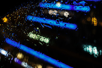 Rain, Drops, Lights, Macro, Blur, Smooth, Glass HD wallpaper