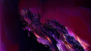Purple glitch, effect, Abstract distortion HD wallpaper