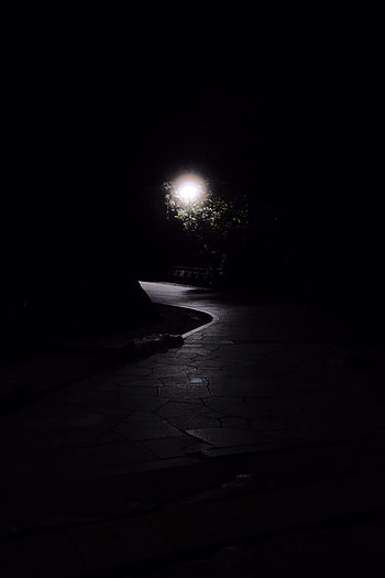 Night, Dark, Lamp, Lantern, Darkness, Track HD phone wallpaper