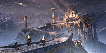 Library path, fantasy, path, world, luminos, library, jonas hassibi HD wallpaper