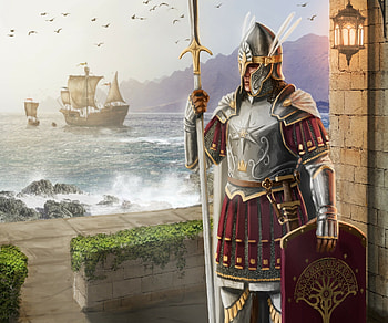 Númenórean Warrior, fantasy, warrior, fantasy warrior HD wallpaper
