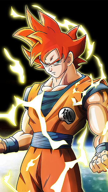 goku, orange fire, dangerous', fire HD phone wallpaper
