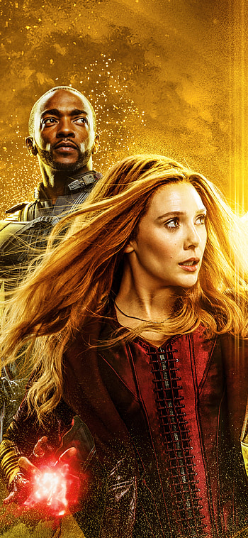 Movie, Avengers: Infinity War, Scarlet Witch, Anthony Mackie, Elizabeth Olsen, Falcon (Marvel Comics), Wanda Maximoff, The Avengers HD phone wallpaper