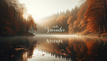 Hello November, november, Autumn, lake, nature HD wallpaper