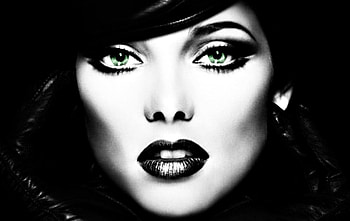 Ashley Greene, white, black, girl, gloves, actress, woman, make-up, green eyes, hat HD wallpaper