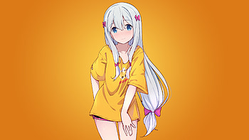 Sagiri Izumi , anime-girl, anime, yellow, deviantart HD wallpaper