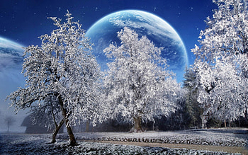 Landscape, Trees, Fantasy HD wallpaper