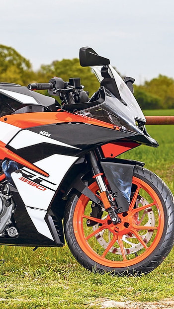 Ktm Duke 390, Green Grass, Background HD phone wallpaper